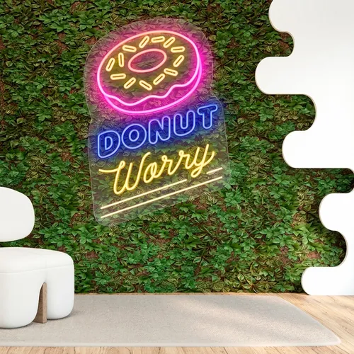 Custom Donut Neon Signs - Hand Fans Now