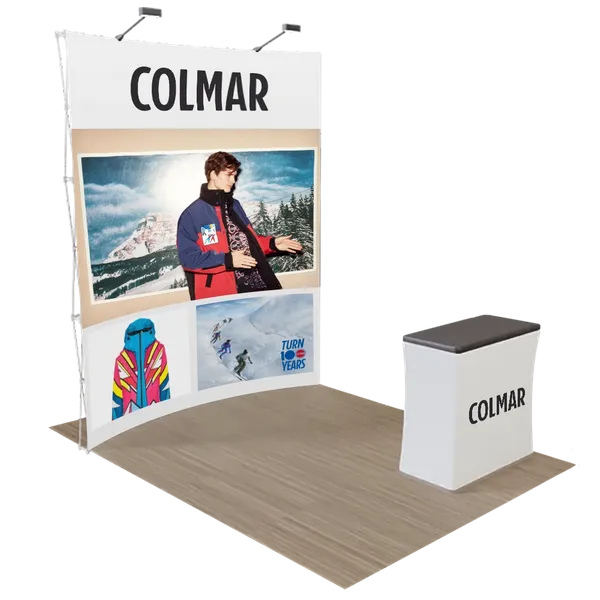 A promotional display features a large smartphone, with text highlighting features such as 'Meet Dynamic Island, Crash Detection' and 'Pro. Beyond.' A matching counter stands nearby.