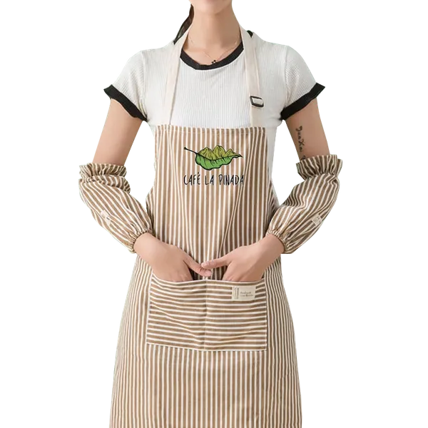 Striped Cotton and Linen Apron - Tote Bags Now
