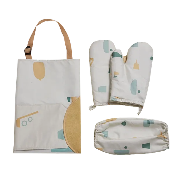 Striped Three-Piece Apron - Tote Bags Now