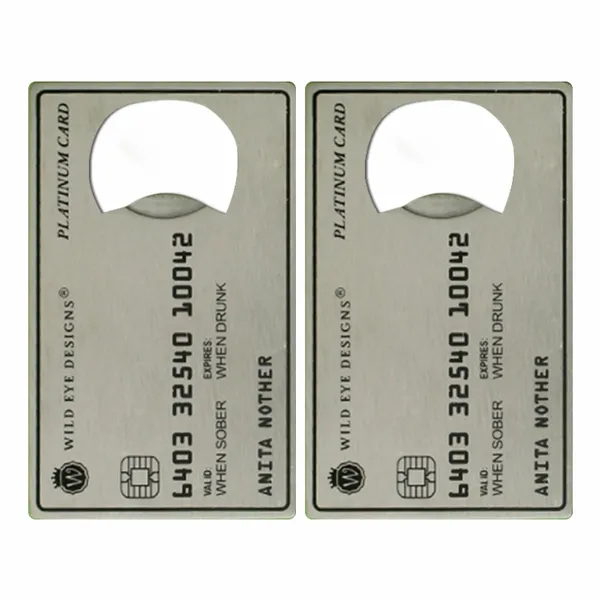 Platinum Card Shaped Bottle Opener - Custom Tees Today