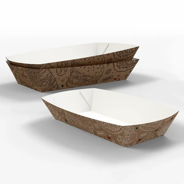 Paper Food Tray - Stealth Promo Co