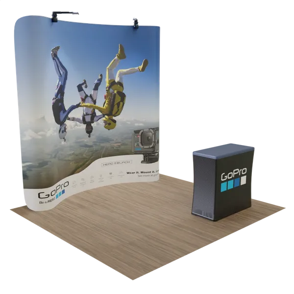 10' x 8' Curved Zip Up Display - Custom Tees Today