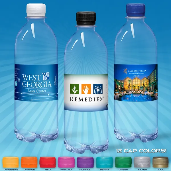 16.9oz Flat Water Bottle (Clear) - Custom Tees Today