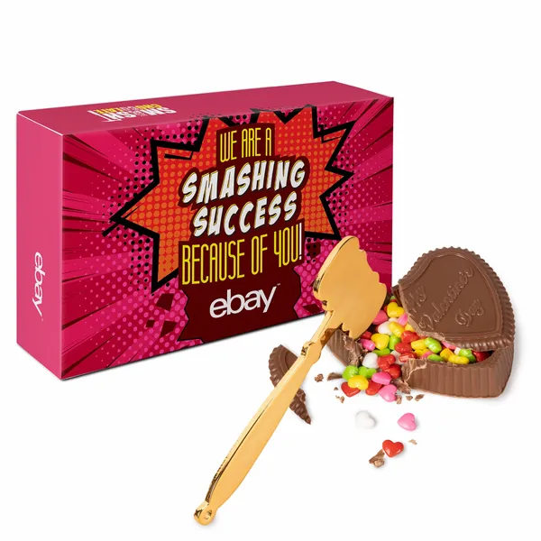 Smash Chocolate Heart with Candy Hearts - Custom Pro Prints