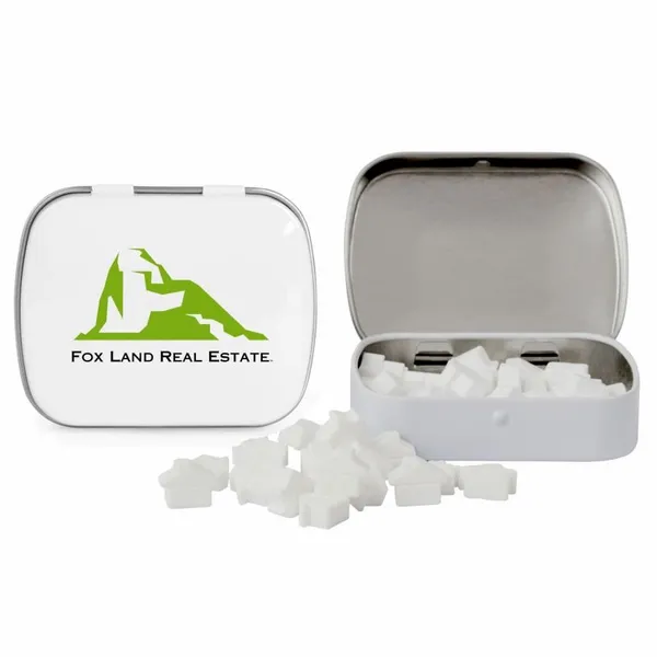 Domed Tin with House Shaped Mints - Bobbleheads Now