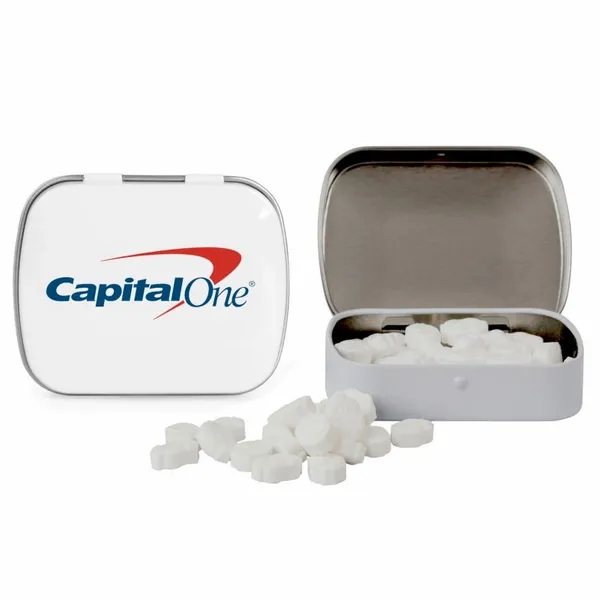 Domed Tin with Dollar Sign Shaped Mints - Hand Fans Now