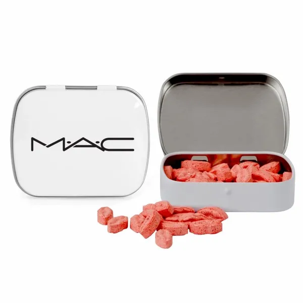 Domed Tin with Lip Shaped Mints - Custom Pro Prints