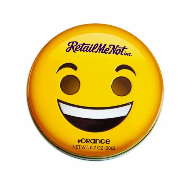 Smiley Face Emojy Tin with Orange Mints - Custom Pro Prints