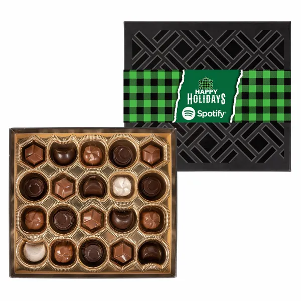 Gourmet Chocolate Truffles Gift Box w/ Full Color Band - 20 pc - Custom Pro Prints