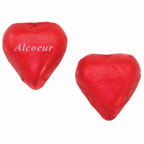 Imprinted Chocolate Foiled Hearts - Custom Pro Prints