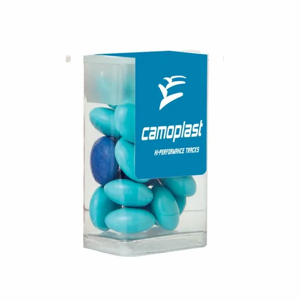 Mini Flip-Top Tube with Imprinted Chocolate Buttons - Custom Pro Prints