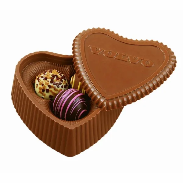 Heart Box with 3 Filled Assorted Truffles - Custom Pro Prints