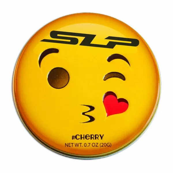 Kissy Face Emojy Tin with Cherry Mints - Custom Pro Prints