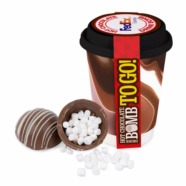 To-Go 12 oz. Cup with Hot Cocoa Bomb - Custom Pro Prints