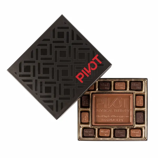 Small Custom Chocolate Delight Gift Box 8" - Hand Fans Now