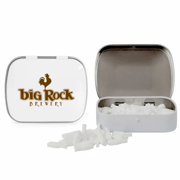Domed Tin with Bottle Shaped Mints - Challenge Coin Now