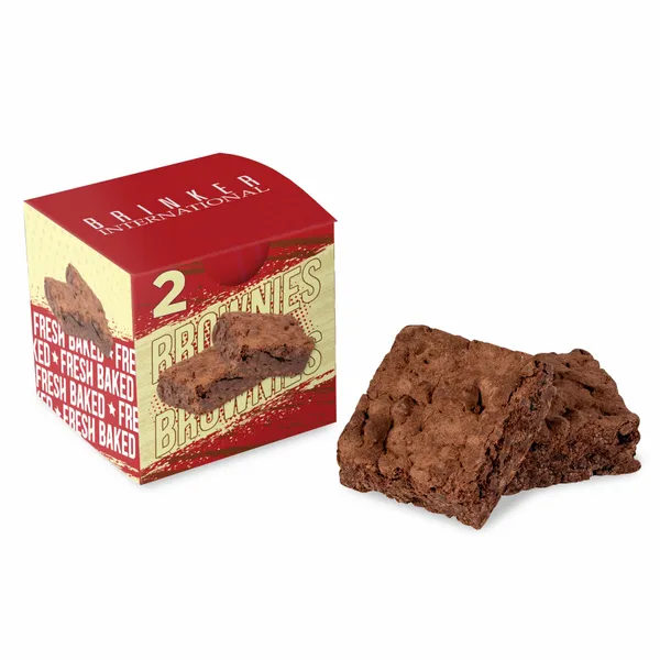 Fresh Beginnings 2 Fudge Brownies in Cube - Custom Pro Prints