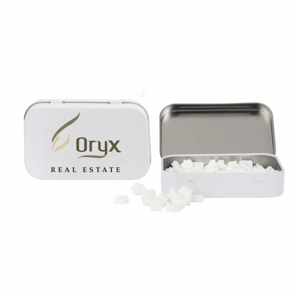 Rectangular Tin with House Shaped Mints - Custom Pro Prints