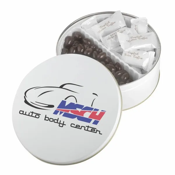 Warm Wishes Tins - English Butter Toffee & Dark Choc Almonds - Custom Pro Prints