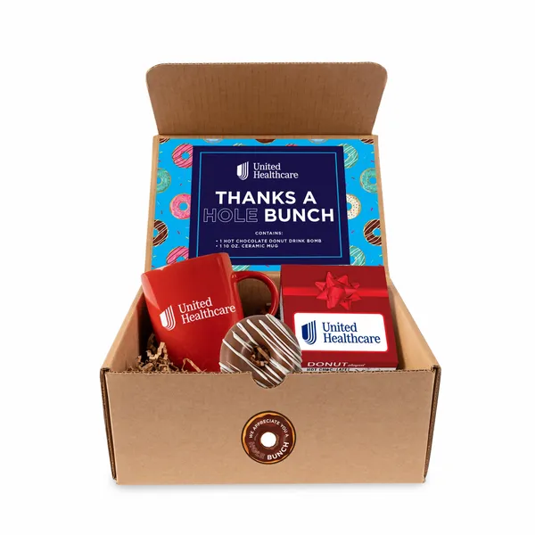 Donut-Shaped Hot Chocolate Bomb with Mug Gift Set - Challenge Coin Now
