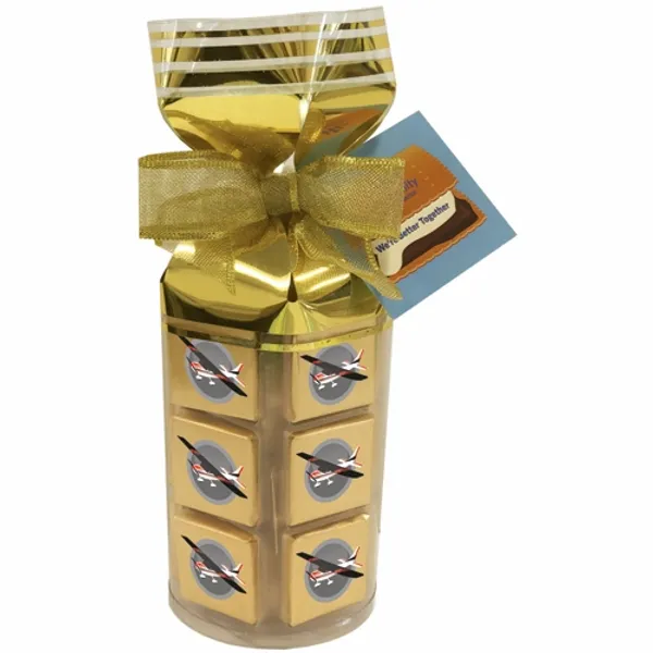 Thirty Six Piece Chocolate Foiled Square Gift Bag - Challenge Coin Now