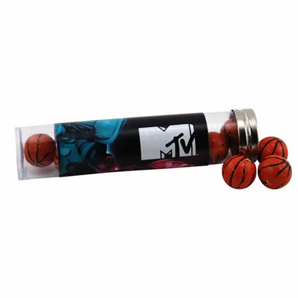 Tube with Chocolate Basketballs 6" tube - Custom Pro Prints