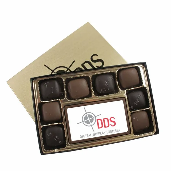8 Piece Sea Salt Caramels with Digital Printed Centerpiece - Custom Pro Prints