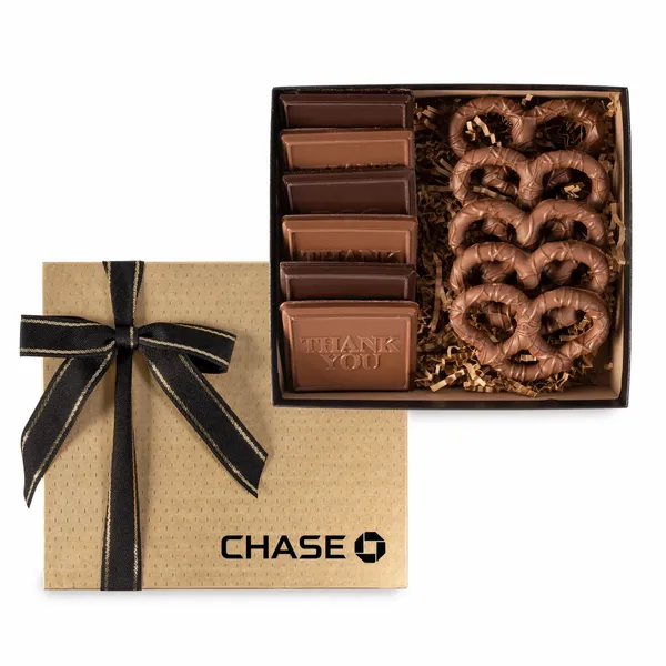 6 Piece Cookie Gift Box with Chocolate Pretzels - Custom Pro Prints