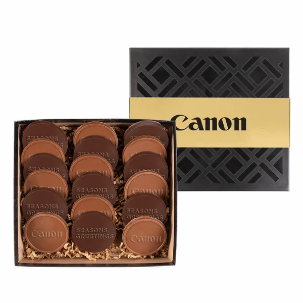 18 Round Cookie Gift Box-Gold - Custom Pro Prints