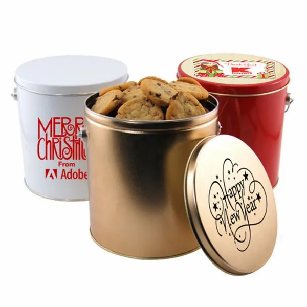 1 Gallon Gift Tin with Cookies - Custom Pro Prints