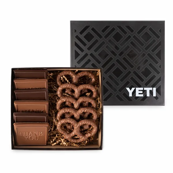 6 Piece Cookie and Confection Gift Box with Pretzels - CFBX - Custom Shoe Charm