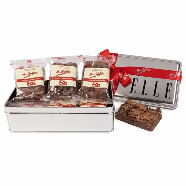 Mrs. Fields® Double Chocolate Fudge Brownie Tin- 6 pack - Custom Pro Prints
