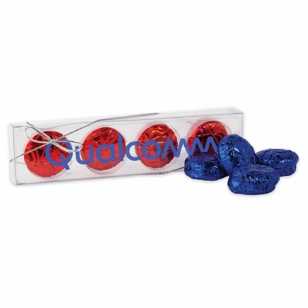 4 Piece Foil Sandwich Cookie Box - Challenge Coin Now