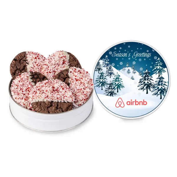 Crushed Peppermint Chocolate French Sable Cookie in Gift Tin-Small - Custom Shoe Charm