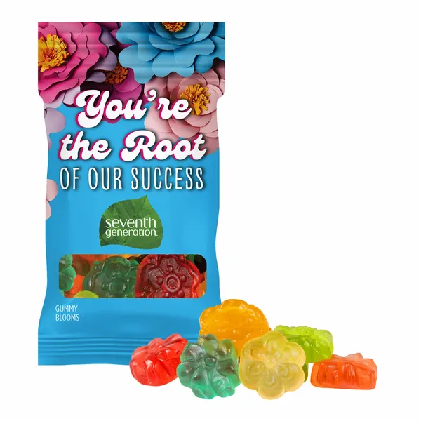 Clever Candy 1oz. Full Color DigiBag™ with Gummy Blooms - Custom Shoe Charm