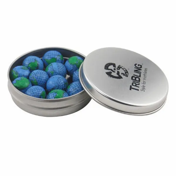 Round Tin with Chocolate Globes - SBF2900 - Custom Pro Prints