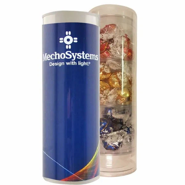 3 Piece Holiday Gift Tube with Lindor Truffles - Challenge Coin Now