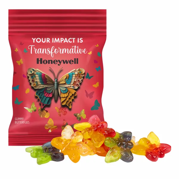 Clever Candy 2oz. Full Color DigiBag™ with Gummy Butterflies - Custom Tees Today