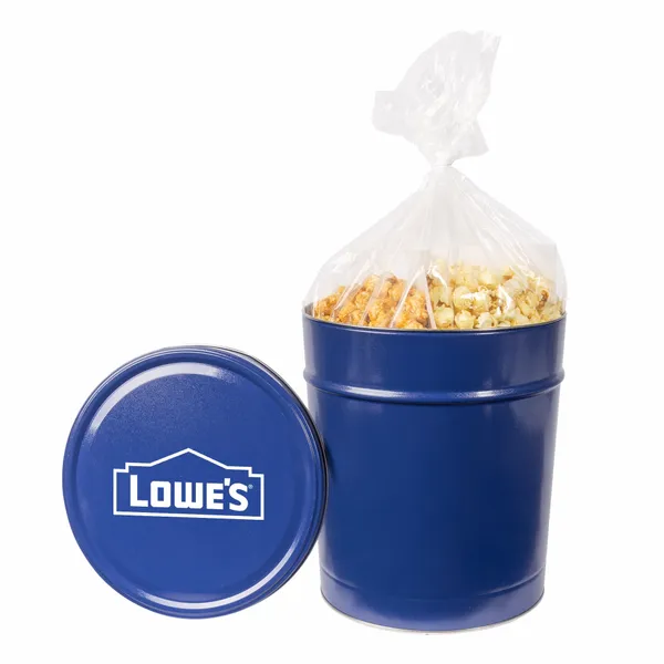 Three and a Half Gallon Popcorn Tin - Trio Popcorn - Custom Pro Prints