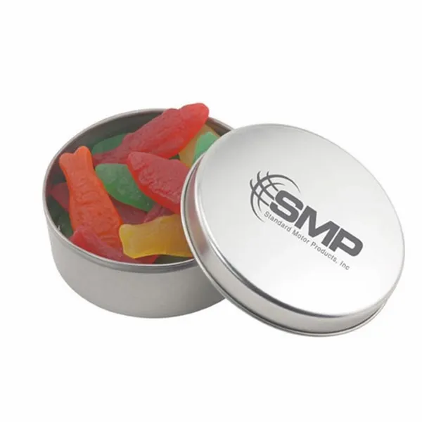 Round Tin with Swedish Fish - SBF3000 - Challenge Coin Now