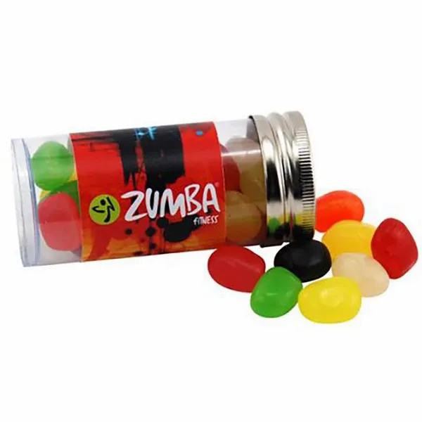 Small 3" Candy Tube with Assorted Jelly Beans - Custom Shoe Charm