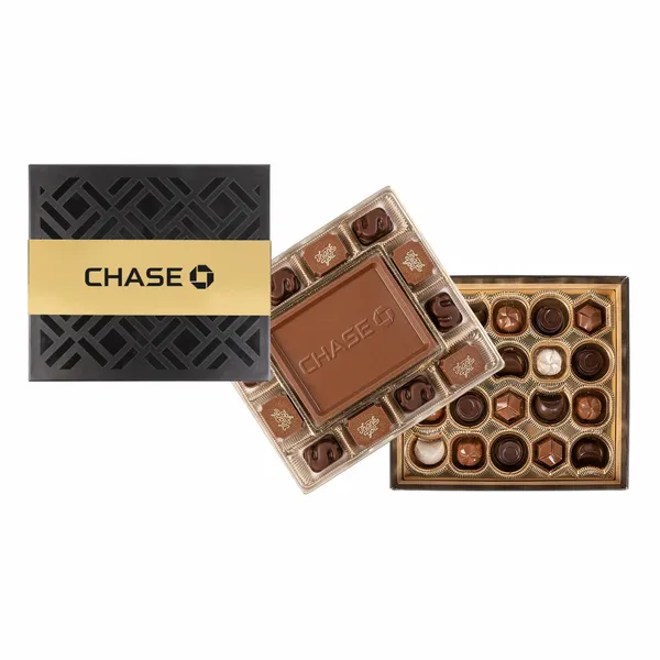 Medium Deluxe Gift Box with Gold Band - Challenge Coin Now