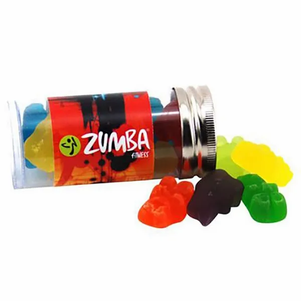 Clever Candy Small 3" Candy Tube with Gummy Bears - Custom Pro Prints