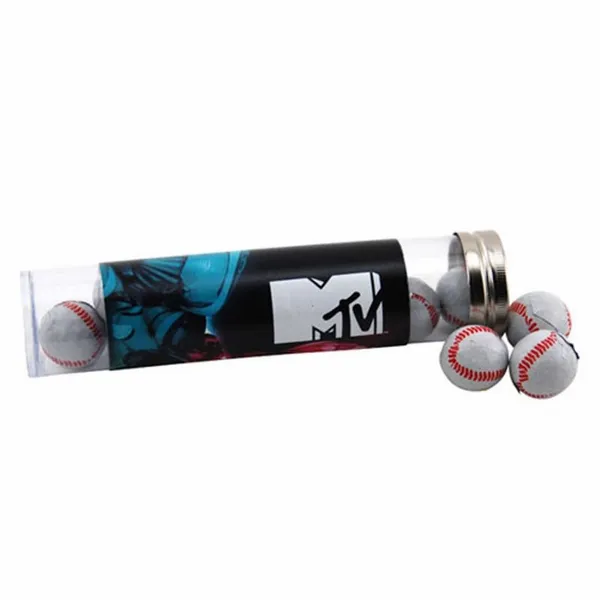 Tube with Chocolate Baseballs - TRB660 - Custom Shoe Charm