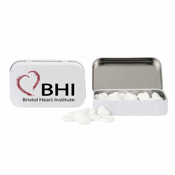 Rectangular Tin with Heart Shaped Mints - Custom Pro Prints