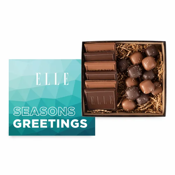 6 Piece Cookie and Confection Gift Box with Sea Salt Caramels-Full Color - Custom Shoe Charm