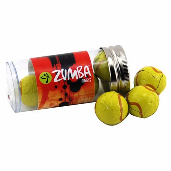 Tube with Choc Tennis Balls - TRB610 - Custom Shoe Charm