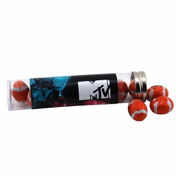 Tube with Chocolate Footballs - TRB660 - Custom Pro Prints