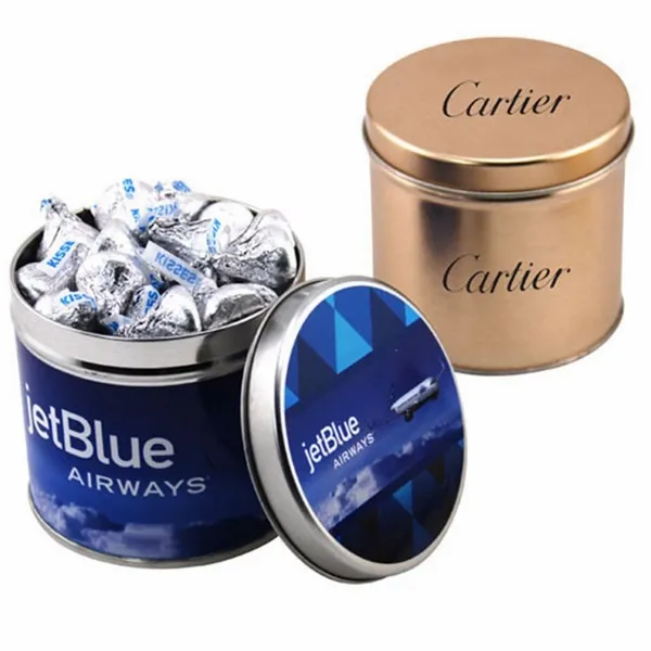 Round Tin with Hershey Kisses - Custom Pro Prints